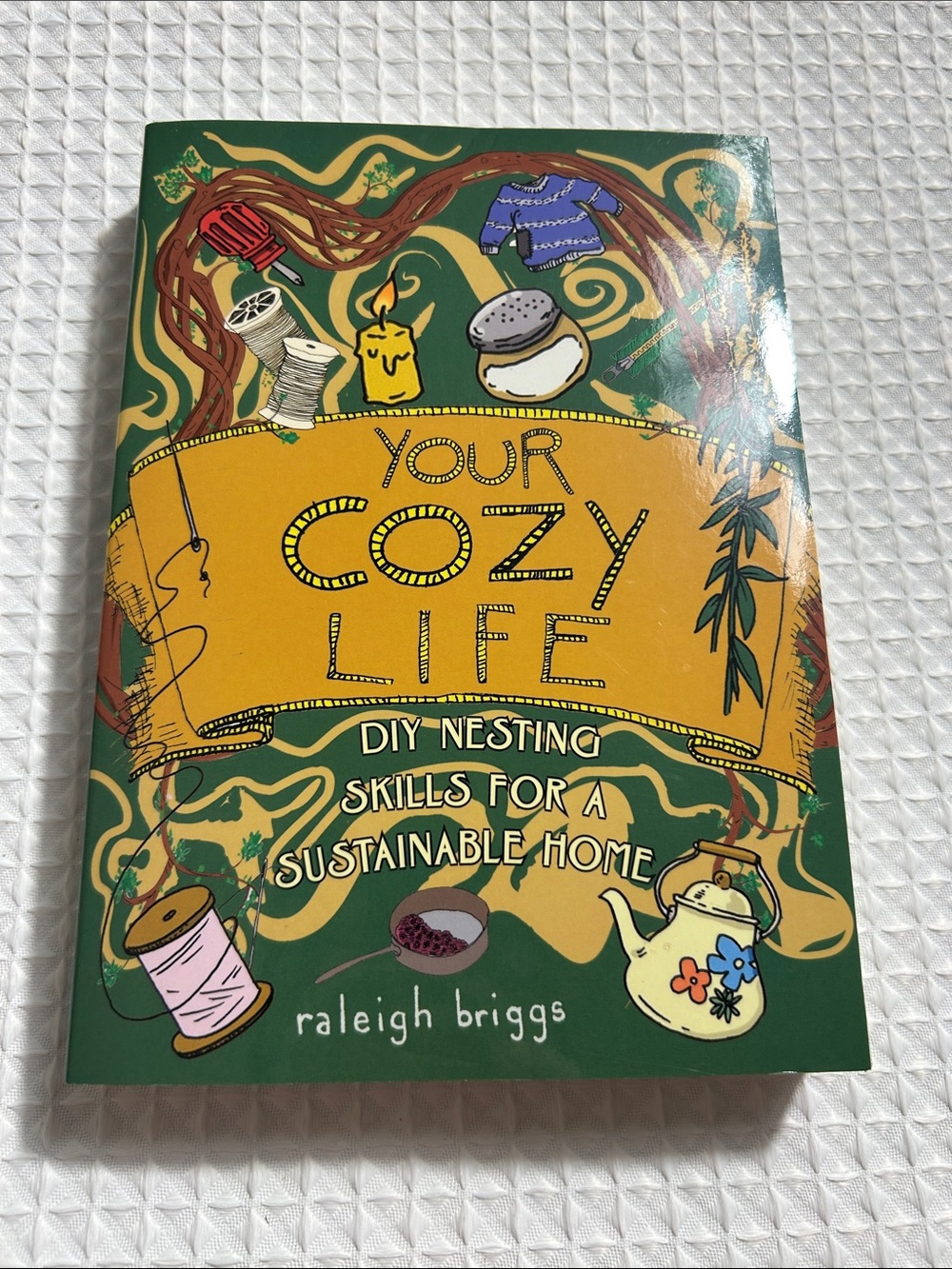 Your Cozy Life by raleigh briggs — Green & Yellow Illustrated Paperback